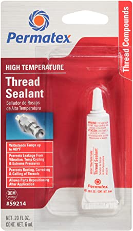 Permatex 59214 High Temperature Thread Sealant, 6 ml Tube, Pack of 1