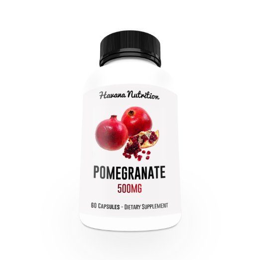 Pomegranate Herb Capsules - Powerful Powder Concentrate - Potent Antioxidant For Cardiovascular Benefits