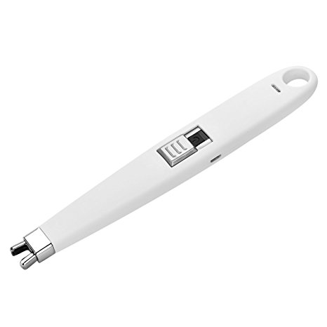 Homate Candle Lighter, USB Rechargeable Lighter with a Hook for Handy Storage, Multi-purpose Electronic Arc Lighter – (White)