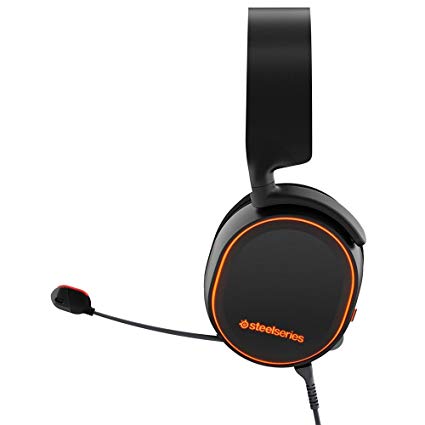 SteelSeries Arctis 5 RGB Illuminated Gaming Headset with DTS Headphone:X 7.1 Surround for PC, PlayStation 4, VR, Android and iOS - Black (Certified Refurbished)