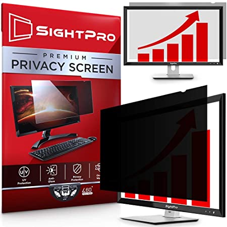 SightPro 28 Inch Computer Privacy Screen Filter for 16:9 Widescreen Monitor - Privacy and Anti-Glare Protector