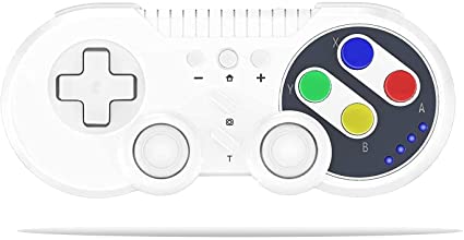 JFUNE Wireless Pro Game Controller wireless Gamepad for Nintendo Switch/PC Video Games white (Updated Version)