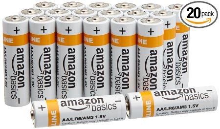 AmazonBasics AA Everyday Alkaline Batteries (20-Pack)