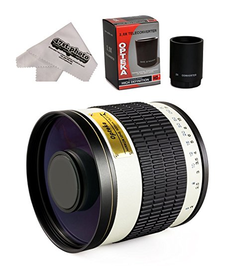 Opteka 500mm/1000mm f/6.3 HD Telephoto Mirror Lens for Sony a7r, a7s, a7, a6300, a6000, a5100, a5000, a3000, NEX-7, NEX-6, NEX-5T, NEX-5N, NEX-5R, 3N and other E-Mount Digital Mirrorless Cameras