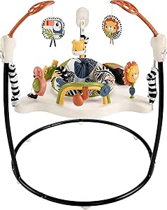 Fisher-Price Jumperoo Baby Activity Center and Interactive Bouncer with Lights Sounds and Music, Palm Paradise