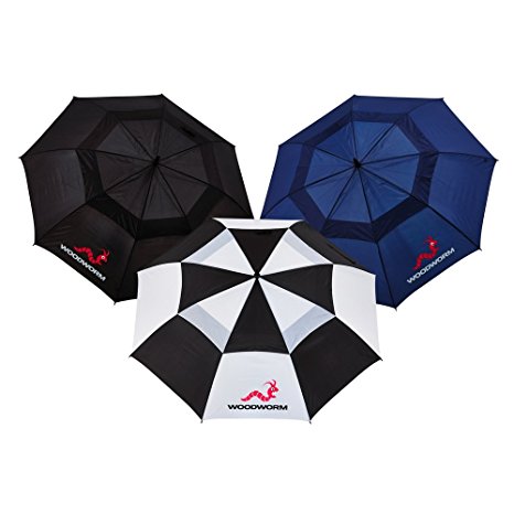 Woodworm Double Canopy 60" 3 Pack of New Golf Umbrellas