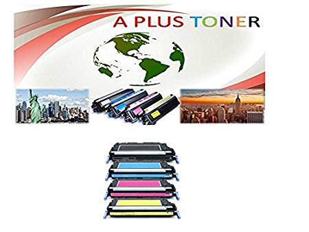 A Plus Remanufactured Toner Cartridge Replacement for HP Q6470A Q6471A Q6472A Q6473A HP501A 502A ( Black,Cyan,Magenta,Yellow , 4-Pack )