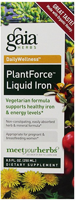 Gaia Herbs Liquid Herbal Iron Bottle, 8.5 Ounce