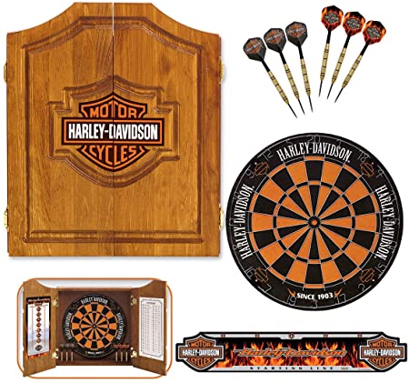 Harley-Davidson 61995 Bar and Shield Dartboard Cabinet Kit