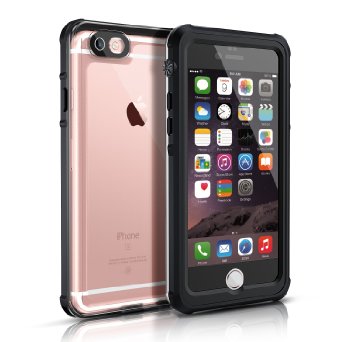 iPhone 6S Waterproof Case, Easylife® IP68 Certified Extreme Durable Waterproof Shockproof Full Sealed Perfectly Fit iPhone 6S/6 (Black &Crystal)