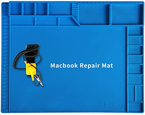 Kaisi 21.6 x 16.9 Inch Large Laptop MacBook Repair Mat Silicone Magnetic Repair Pad Insulation Work Station Especially for Repair MacBook, Also Suit for Repair, Tablet, Cellphone and More