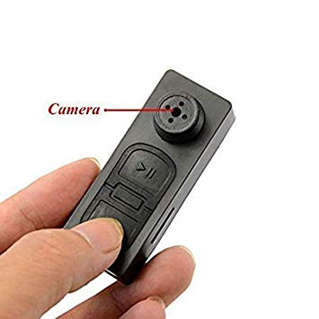 SecEye HD Audio and Video CCTV Cam Covert Spy Miniature Button Hidden Camera with SD Card Slot - Up to 32GB