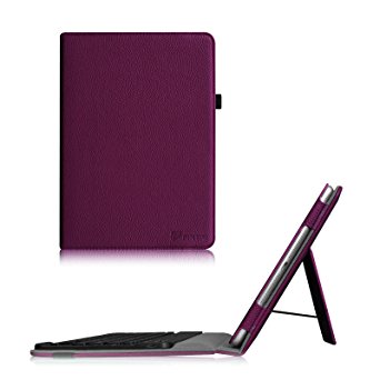 Fintie iPad Air 2 Keyboard Case - Premium PU Leather Folio Stand Cover with Removable Wireless Bluetooth Keyboard for Apple iPad Air 2 (2014 Model), Purple