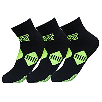 Plantar Fasciitis Socks with Arch & Ankle Support,(3 Pairs) Best Foot Care Compression Sock Brace Support, Eases Swelling & Heel Spurs, Relieve Pain Fast Increases Circulation