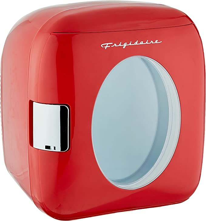 FRIGIDAIRE EFMIS462-RED 12 Can Retro Mini Portable Personal Fridge/Cooler for Home, Office or Dorm, Red