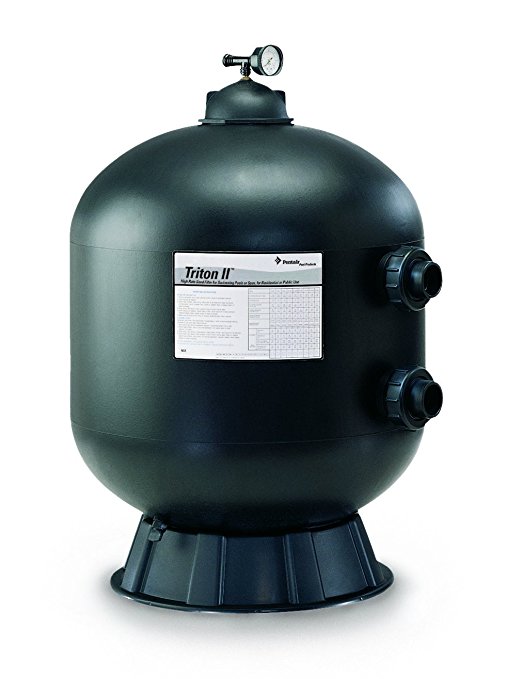 Pentair 140316 Triton C High Capacity Fiberglass Side Mount Sand Pool Filter, 7.06 Square Feet, 141 GPM (Residential), without Valve or Unions