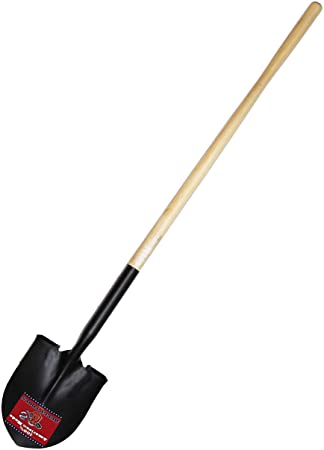 Bully Tools 72515 14-Gauge Round Point Shovel with American Ash Long Handle