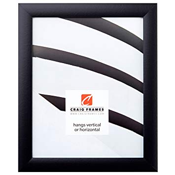 Craig Frames 1WB3BK 7 by 11-Inch Picture/Poster Frame, Smooth Finish, 1-Inch Wide, Matte Black