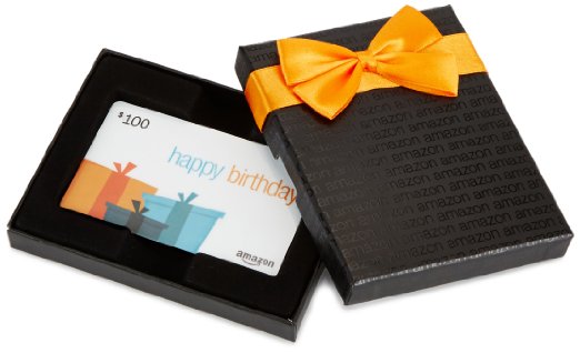 Amazon.com Gift Card in a Black Gift Box (Various Card Designs)