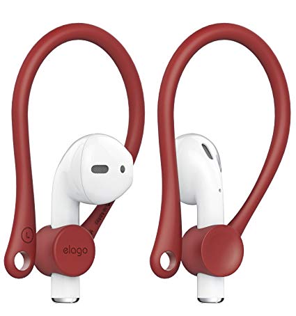 elago AirPods EarHook [Red] – [Lightweight] [Long-Lasting Comfort] – for Apple AirPods