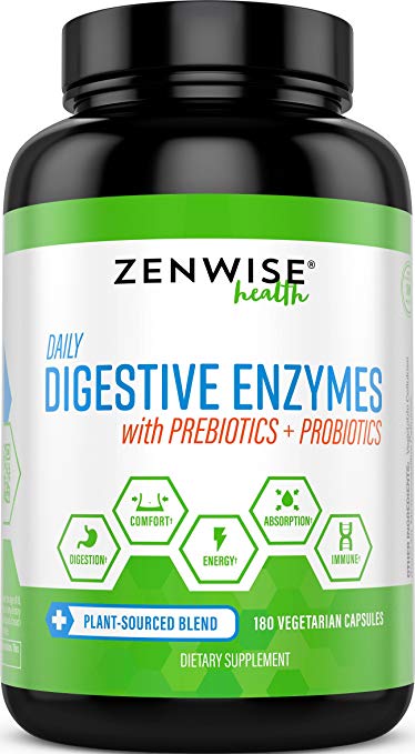 Digestive Enzymes With Probiotics - Ultra Effective Plant Based Vegan Blend - The Best and Most Powerful Digestive Dietary Supplement for Men and Women - 180 Vegetarian Capsules - Strengthens Digestive System and Reduces Gas Bloating and Indigestion - All Natural Ingredients - Have the Advantage of a Healthy Digestive System Now