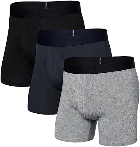 Saxx Men’s Underwear - DropTemp Cooling Cotton Boxer Brief - Pack of 3 with Built-in Pouch Support and Fly