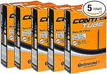 Continental Race 28" 700x20-25c Inner Tubes - 80mm Long Presta Valve (Pack of 5 Tubes)