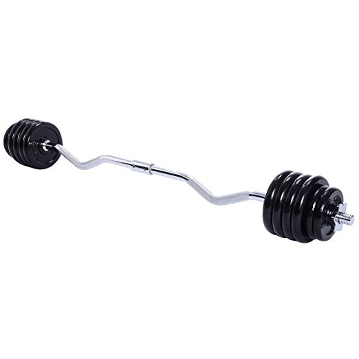 Giantex 66 LB Weight Barbell Dumbbell Iron Weight Set Adjustable Cap Gym Body Workout