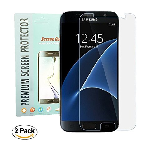 Galaxy S7 Tempered Glass [New] 0.1mm Ultra Clear Thin HD Screen Protector [2-Pack],Antsplustech Screen Protector for Samsung Galaxy S7 [Scratch Proof] [Anti-Fingerprint] [Anti-Fingerprint]