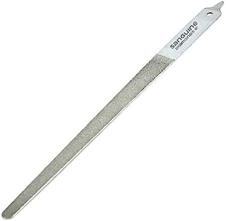 Sanguine 6" Diamond Nail File, Double Sided Diamond - Suitable for Natural and Artificial Nails (Steel)