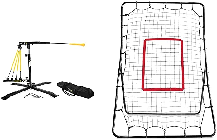 SKLZ Hurricane Premium Portable Batting Practice/Hitting Swing Trainer System for Baseball and Softball, All Ages Training