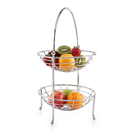 BINO 'California' 2-Level Fruit Basket, Chrome
