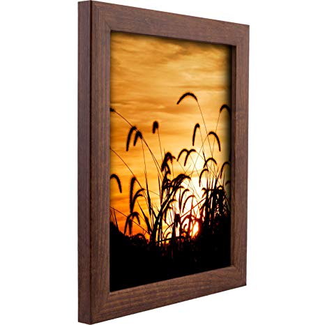 Craig Frames 23247616 8 by 12-Inch Picture Frame, Smooth Wood Grain Finish, 1-Inch Wide, Walnut Brown