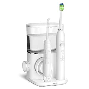 Waterpik Sensonic Complete Care Water Flosser and Rechargeable Electric Toothbrush Combo Set, CC-04, White