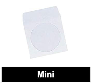 mediaxpo Brand 3,000 Mini Paper CD Sleeves with Window & Flap