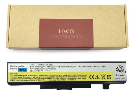 HWG™ Laptop Replacement Battery (Y480) For Lenovo Y480 Y480a Y485 Y580 Y585 G480 G485 G580 G585 Z380 Z480 Z580 Z585