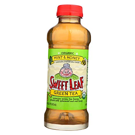 Sweet Leaf Tea Iced Green Tea - Mint and Honey - Case of 12 - 16 Fl oz.