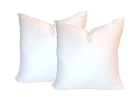 Pillowflex Set of 2 Synthetic Down Alternative Pillow Inserts for Shams (20 Inch by 20 Inch)