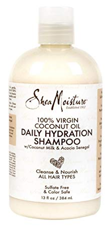 Shea Moisture 100% Virgin Coconut Oil Shampoo 13 Ounce (384ml) (3 Pack)