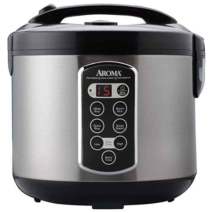 Aroma Housewares ARC-2000ASB Professional 10-Cup(un-Cooked)/20-Cup (Cooked) Digital Rice Cooker