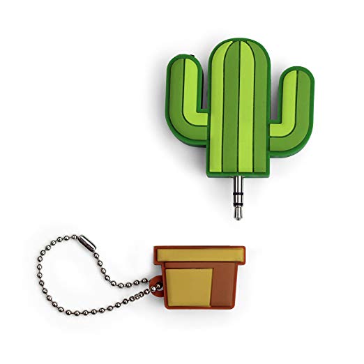 Mustard Cactus audio Splitter for All Phones with Headphone Jack - Green