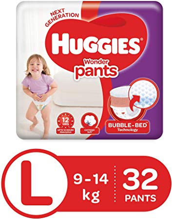 Huggies Wonder Pants Diapers, Large (Pack of 32)