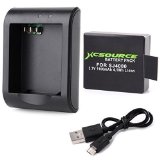 XCSOURCE 1100mAh Rechargeable Li-ion Battery  Desktop Charger  Micro USB Cable for SJ4000 Sport Camera BC425