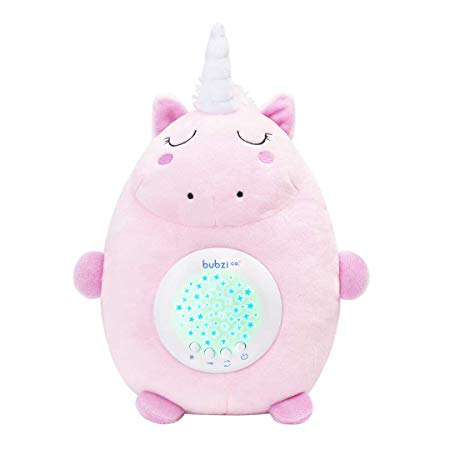 Bubzi Co Baby Toys Unicorn White Noise Sound Machine, Toddler Sleep Aid Night Light, Unique Baby Girl Gifts & Baby Boy Gifts, Baby Shower Gifts, Portable Baby Soother, New Baby Gift, Gender Neutral