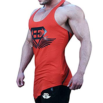 EVERWORTH Men Muscle Fitness Gym Stringer Tank Tops Bodybuilding Workout Sleeveless Shirts