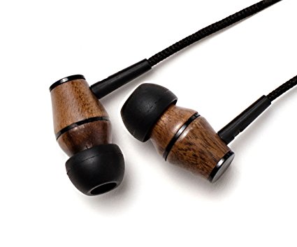 Symphonized XTC Earphones | Genuine Wood In-ear Noise-isolating Headphones | Earbuds with Microphone (Black)