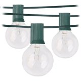 G40 Globe String Lights With 27 Clear Bulbs by Kohree - UL Listed Commercial Quality String Lights With Hanging Sockets Perfect for Indoor  Outdoor Use - 100 Satisfaction Guarantee on Light String Warm White