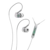 MEE audio Sport-Fi M6P Memory Wire In-Ear Headphones with Microphone Remote and Universal Volume Control Clear