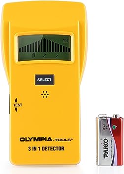 Olympia Tools 3 in 1 Stud Finder Wall Scanner, 88-237-0115, Yellow