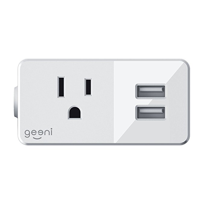 Geeni GN-WW106-199 Switch   Charge Smart Wi-Fi Plug with 2 USB Ports, No Hub Required, Works with Amazon Alexa and Google Assistant, White
